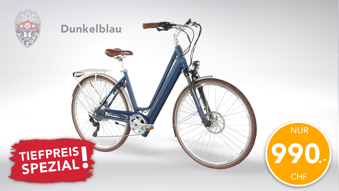 allegro e bike zum tiefpreis nur 990 farbe blau