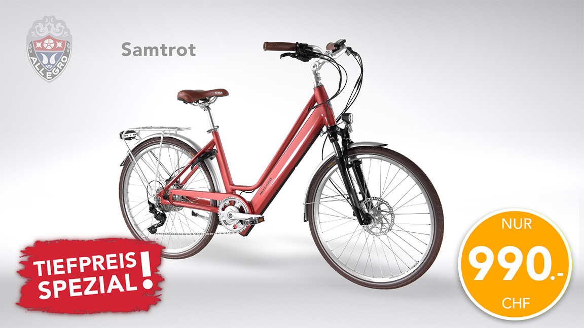 allegro e bike zum tiefpreis nur 990 farbe rot