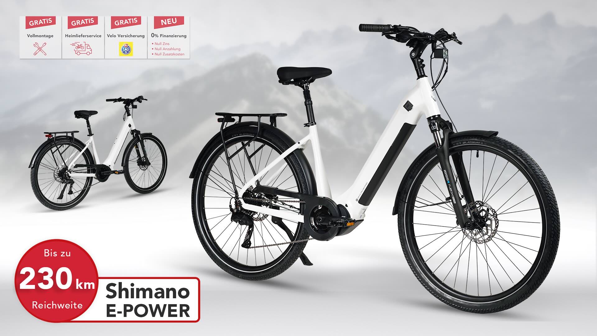 aktiv plus trekking e bike weiss alpin schweiz bis zu 230 km reichweite